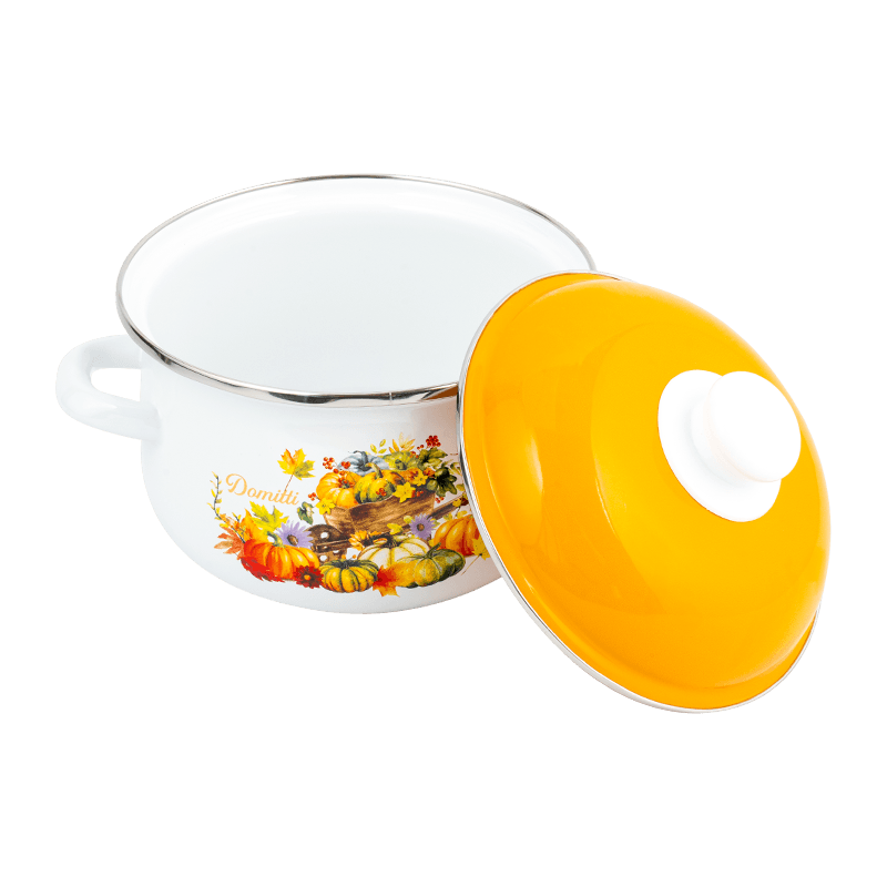 806D-5 Edelstahl Roundrandstock S im Suchschmelz-Emaille Pot