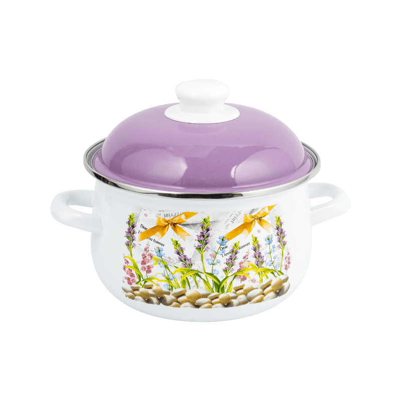 806D-5 Edelstahl Roundrandstock S im Suchschmelz-Emaille Pot