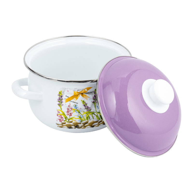 806D-5 Edelstahl Roundrandstock S im Suchschmelz-Emaille Pot