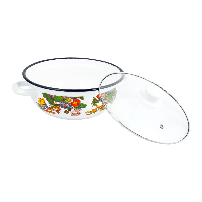 406d Emaille Edelstahl Round Rand Meeresfrüchte Stockpot