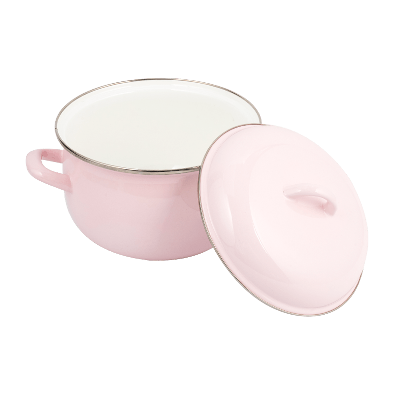 806D-5 Edelstahl Roundrandstock S im Suchschmelz-Emaille Pot