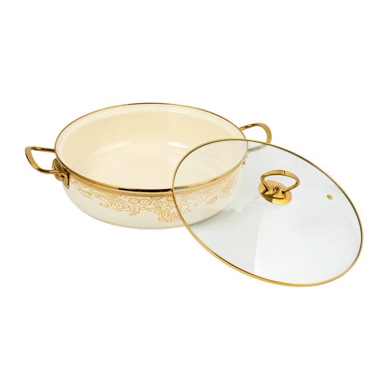 406d Emaille Edelstahl Round Rand Meeresfrüchte Stockpot