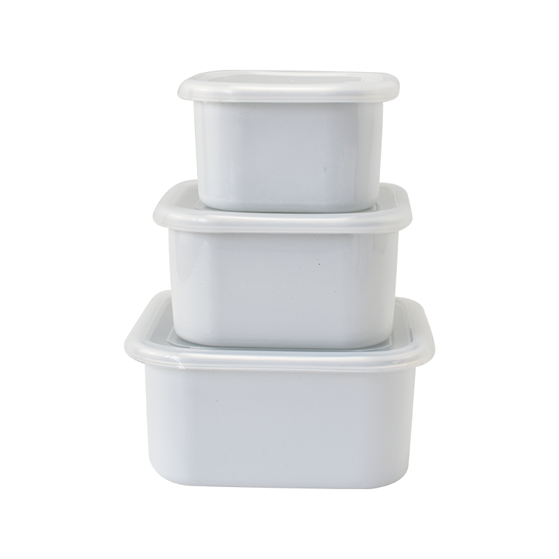 Emaille quadratische Eisschale